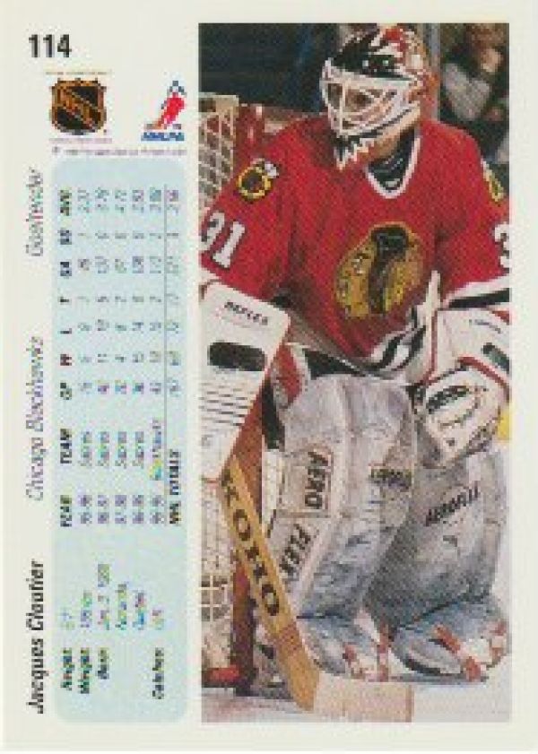 NHL 1990-91 Upper Deck - No 114 - Jacques Cloutier