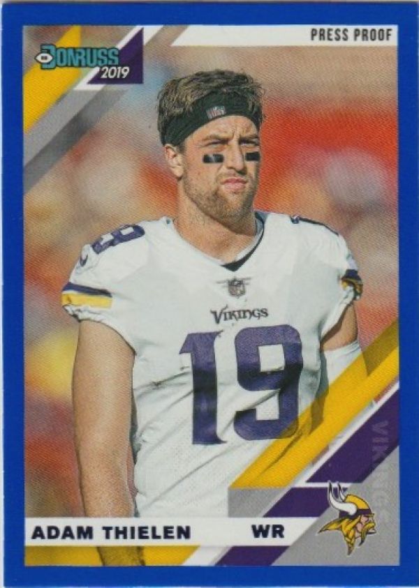 NFL 2019 Donruss Press Proof Blue - No 156B - Adam Thielen