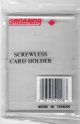 Single Card Holder - Screw Down Holder - Set of 10