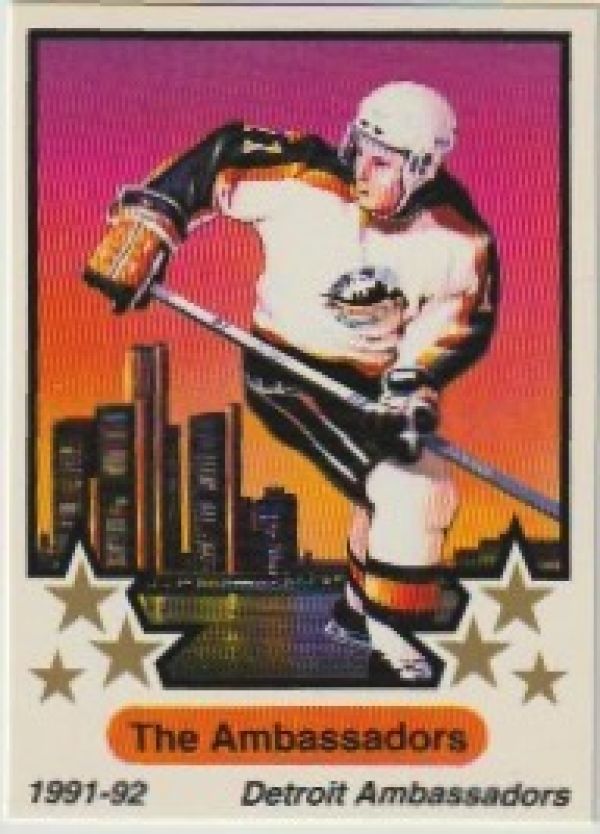 NHL 1991-92 7th Inning Sketch OHL - No 02 - Detroit Ambassadors