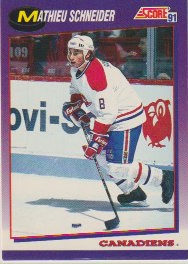 NHL 1991-92 Score American - No 105 - Mathieu Schneider