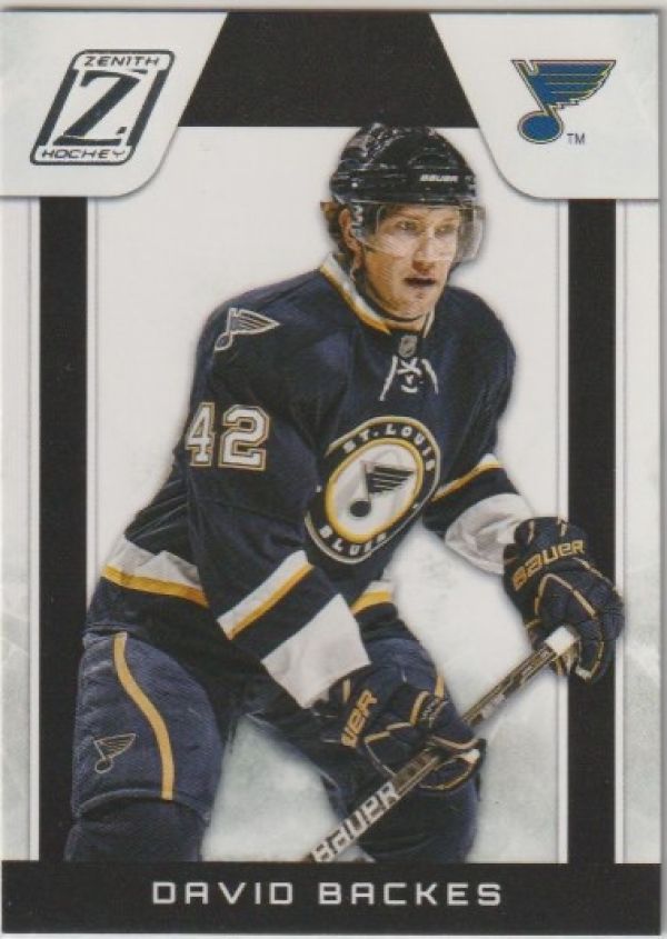 NHL 2010-11 Zenith - No 28 - David Backes