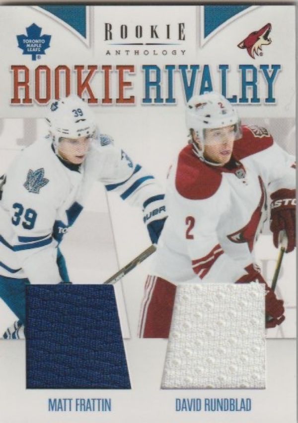 NHL 2011-12 Panini Rookie Anthology Rookie Rivalry Dual Jerseys - No 44 - Matt Frattin / David Rundblad