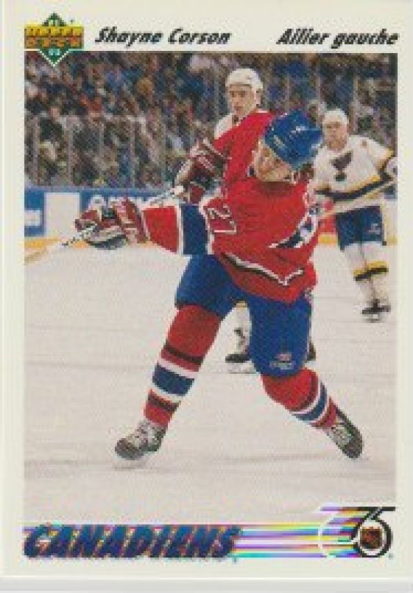 NHL 1991-92 Upper Deck French - No 282 - Shayne Corson