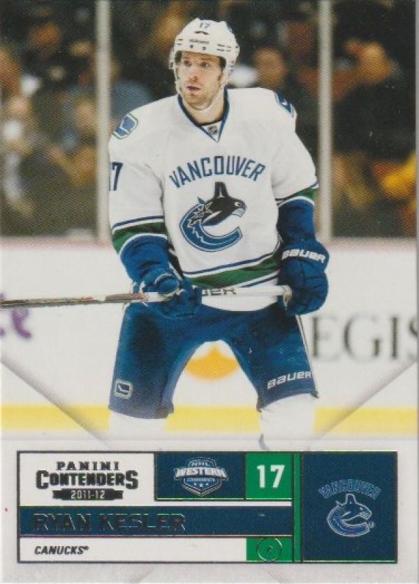 NHL 2011-12 Panini Contenders - No 17 - Ryan Kesler