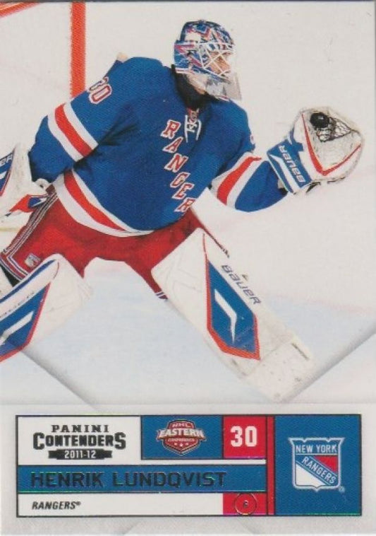 NHL 2011-12 Panini Contenders - No 30 - Henrik Lundqvist