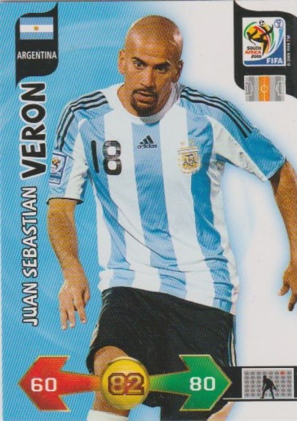 Soccer 2010 Panini Adrenalyn XL FIFA World Cup South Africa - No 14 - Juan Sebastian Veron