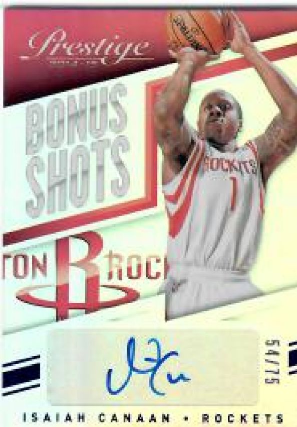 NBA 2014-15 Prestige Premium Bonus Shots Autographs Blue - No 63 - Isaiah Canaan