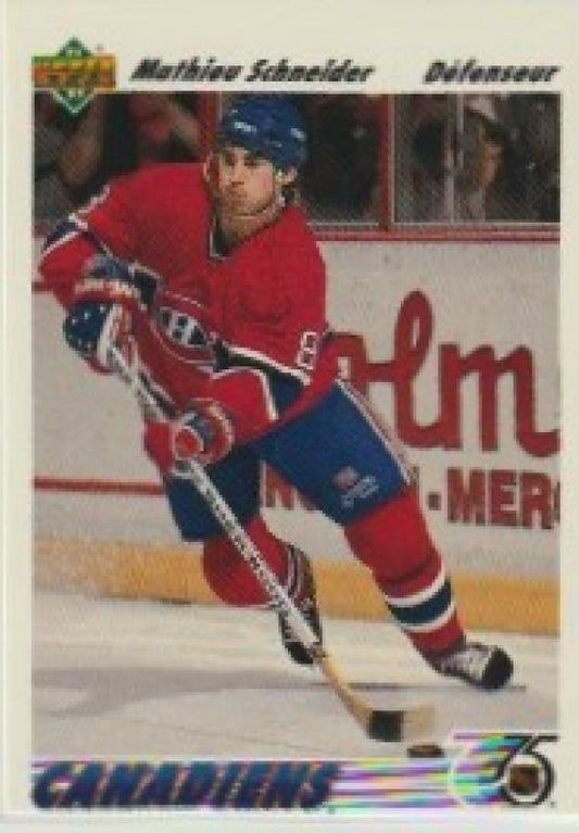 NHL 1991-92 Upper Deck French - No. 328 - Mathieu Schneider