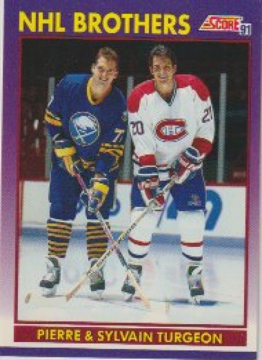 NHL 1991-92 Score American - No 377 - Pierre & Sylvain Turgeon