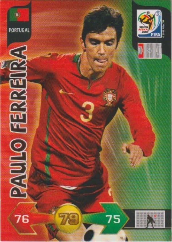 Soccer 2010 Panini Adrenalyn XL FIFA World Cup South Africa - No 279 - Paulo Ferreira