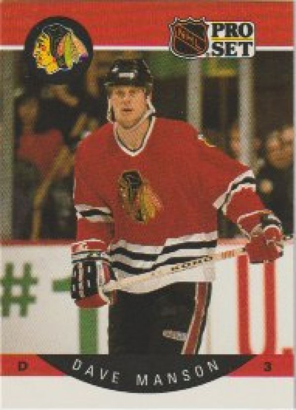 NHL 1990-91 Pro Set - No 54B - Dave Manson