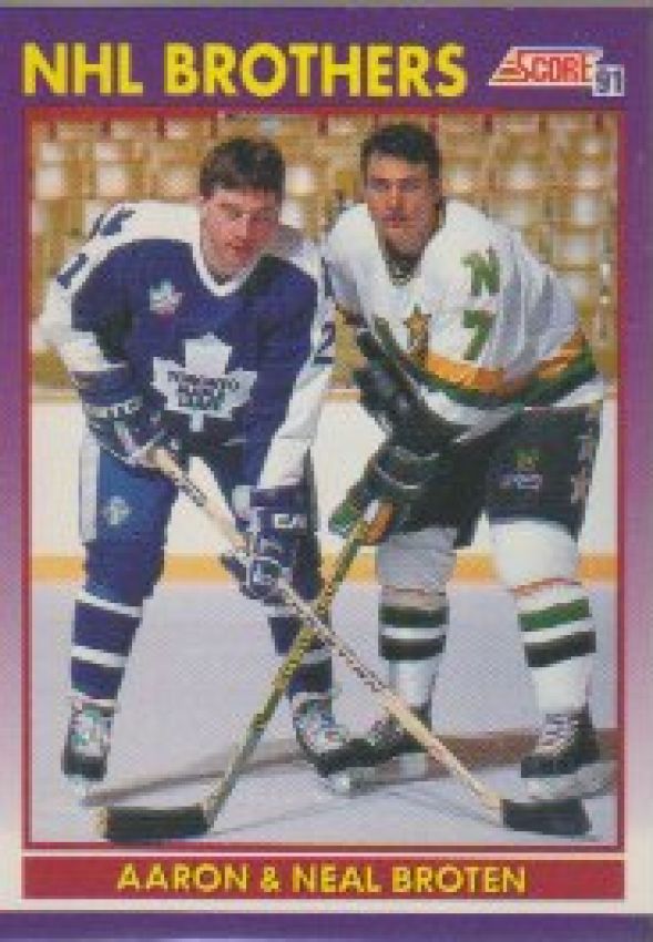 NHL 1991-92 Score American - No 307 - Aaron & Neal Broten