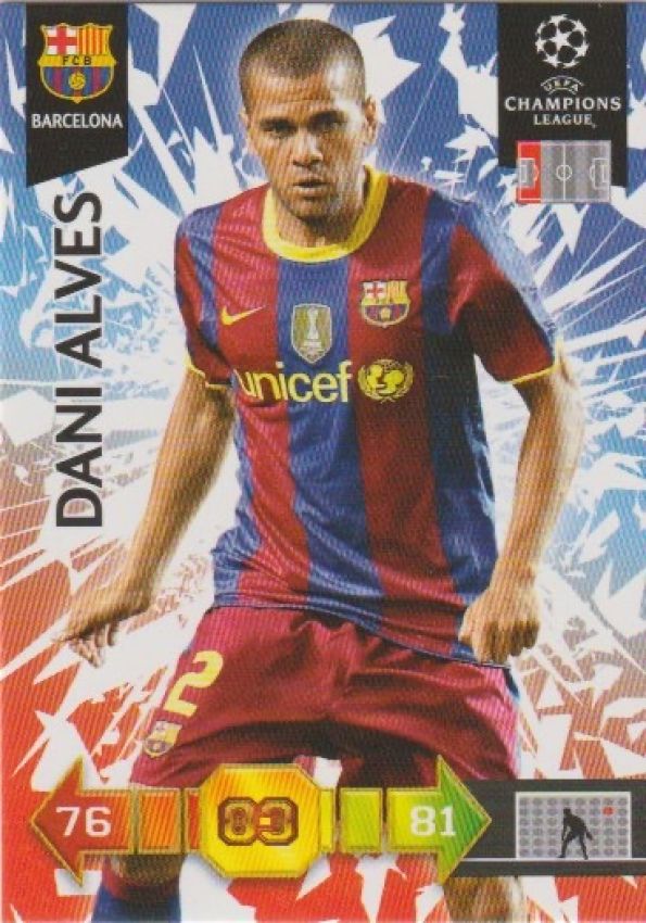 Fussball 2010-11 Panini Adrenalyn XL Champions League - No 21 - Dani Alves