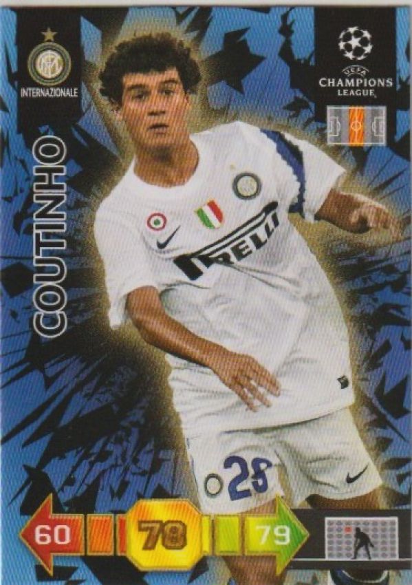 Football 2010-11 Panini Adrenalyn XL Champions League - No 124 - Coutinho