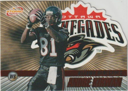 NFL 2003 Atomic CFL Red - No 63 - Andre Kirwan