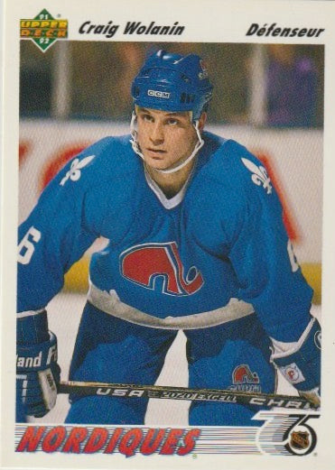 NHL 1991-92 Upper Deck French - No 486 - Craig Wolanin