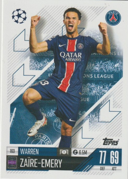 Soccer 2024-25 Match Attax UEFA Champions League - No 163 - Warren Zaire-Emery