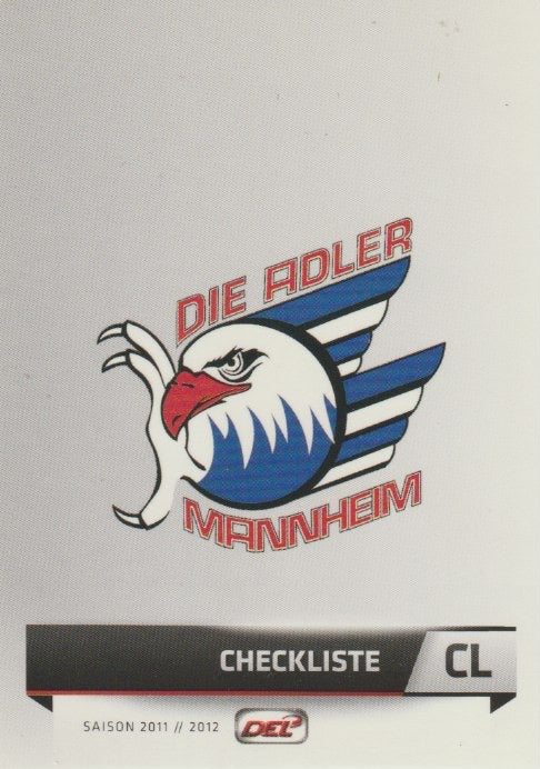 DEL 2011 / 12 CityPress - No 412 - Checkliste Adler Mannheim