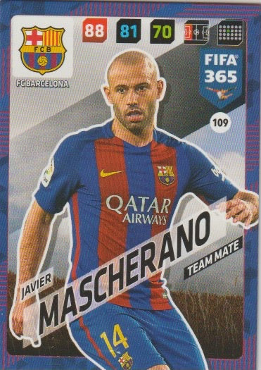 Soccer 2018 Panini FIFA 365 Adrenalyn XL - No 109 - Javier Mascherano