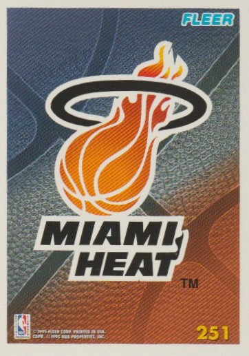 NBA 1994-95 Fleer European - No 251 - Team Logo Miami Heat