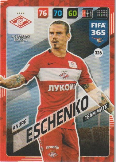 Fussball 2018 Panini FIFA 365 Adrenalyn XL - No 326 - Andrei Eschenko