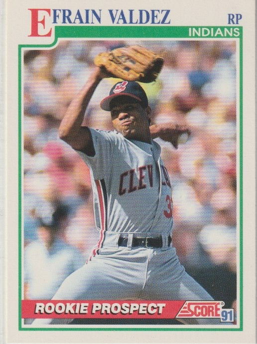 MLB 1991 Score - No 723 - Efrain Valdez