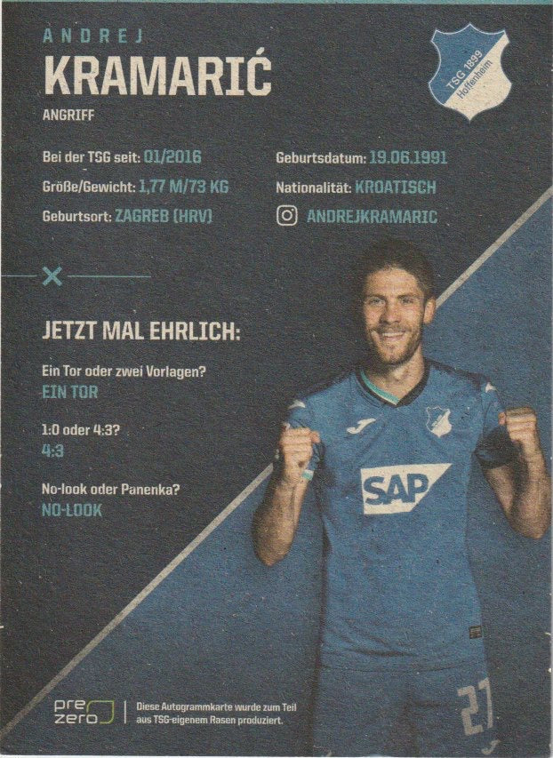 Fussball - Autogramm - Andrej Kramaric