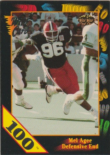 NFL 1991 Wild Card Draft 100 Stripe - No 29 - Mel Agee