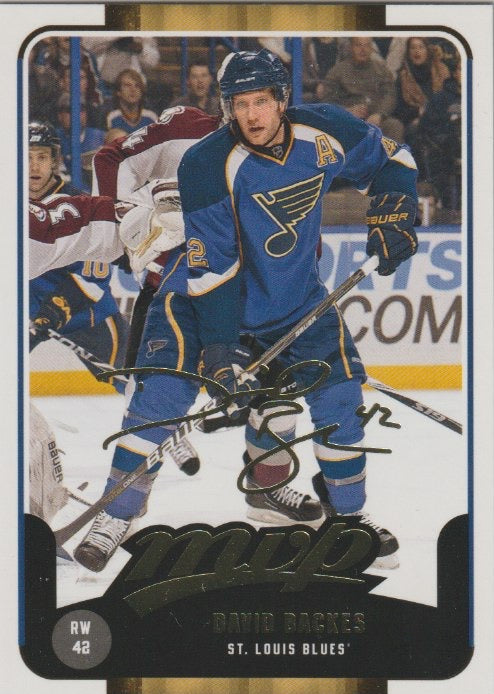 NHL 2011-12 Upper Deck MVP - No 73 - David Backes