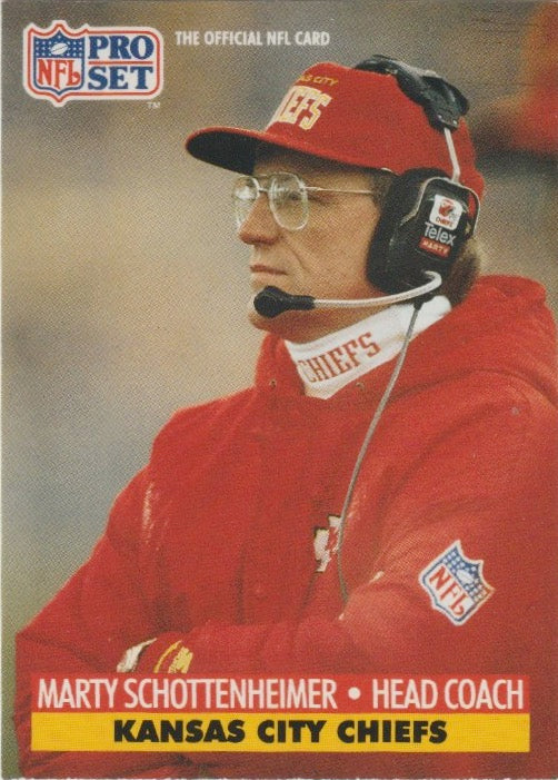 NFL 1991 ProSet - No 189 - Marty Schottenheimer