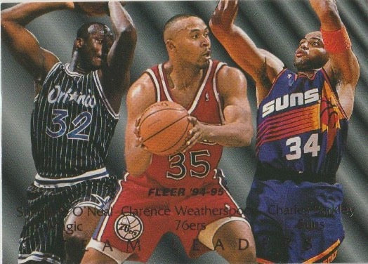 NBA 1994-95 Fleer Team Leaders - No 7 of 9 - Shaquille O'Neal / Charles Barkley / Clarence Weatherspoon