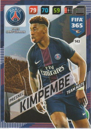 Soccer 2018 Panini FIFA 365 Adrenalyn XL - No 143 - Presnel Kimpembe