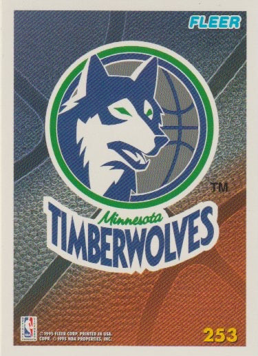 NBA 1994-95 Fleer European - No 253 - Team Logo Minnesota Timberwolves