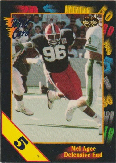 NFL 1991 Wild Card Draft 5 Stripe - No 29 - Mel Agee