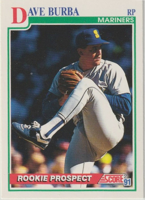MLB 1991 Score - No 742 - Dave Burba