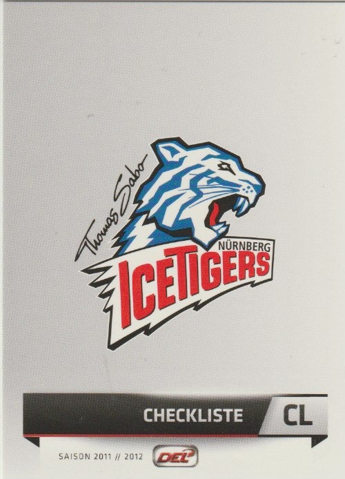 DEL 2011 / 12 CityPress - No 414 - Checkliste Nürnberg Ice Tigers