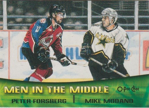 NHL 2000-01 O-Pee-Chee Combos - No TC5 - Peter Forsberg / Mike Modano