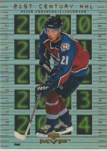 NHL 1999-00 Upper Deck MVP 21st Century NHL - No 21st-4 - Peter Forsberg