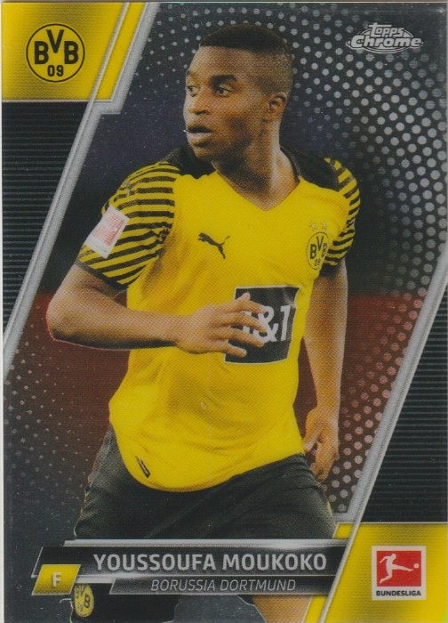 Soccer 2021-22 Topps Chrome Bundesliga - No. 28 - Youssoufa Moukoko