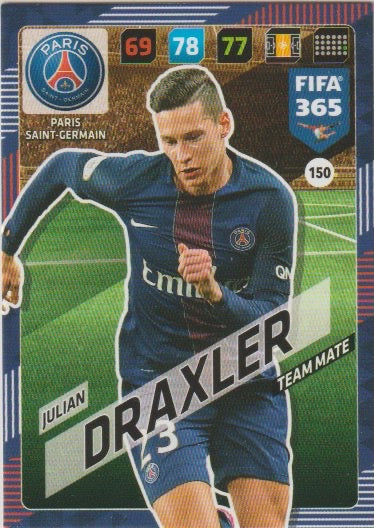 Soccer 2018 Panini FIFA 365 Adrenalyn XL - No 150 - Julian Draxler