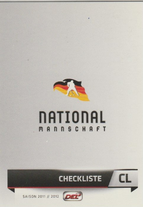 DEL 2011 / 12 CityPress - No 417 - Checkliste DEB Deutsche Nationalmannschaft