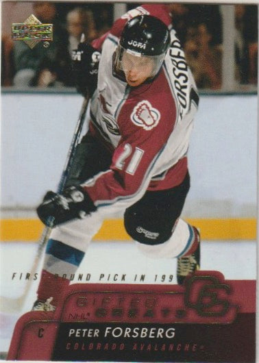 NHL 2002-03 Upper Deck Gifted Greats - No GG5 - Peter Forsberg