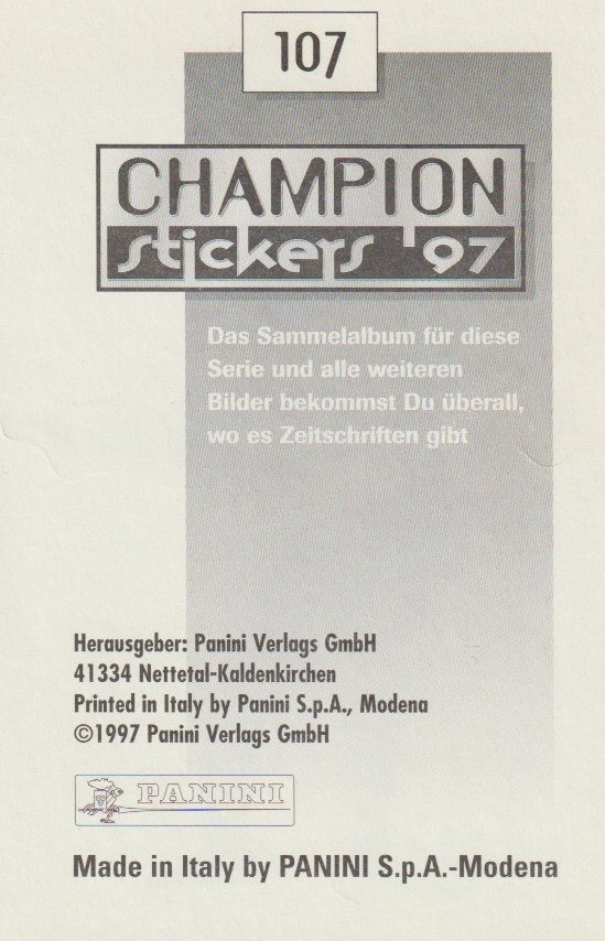 Fussball 1997 Panini Champion Stickers  - No 107 - Andreas Möller