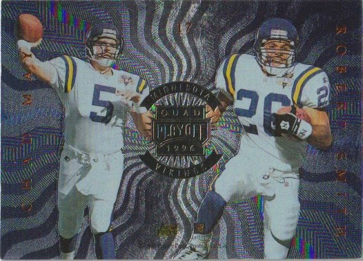 NFL 1996 Absolute Quad Series - No 17 - Cris Carter / Warren Moon / Chad May / Robert Smith