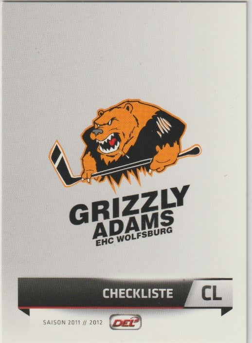 DEL 2011 / 12 CityPress - No 416 - Checkliste Grizzly Adams Wolfsburg