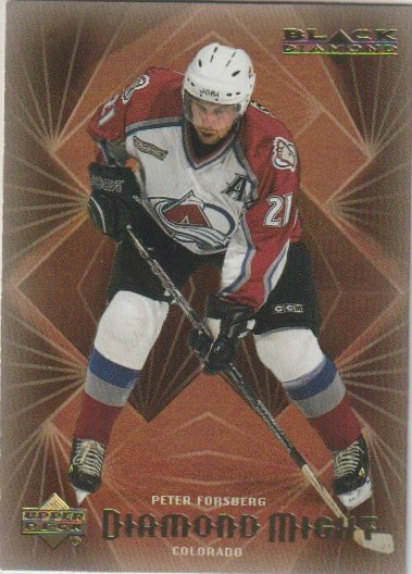 NHL 1999-00 Black Diamond Diamond Might - No DM1 - Peter Forsberg