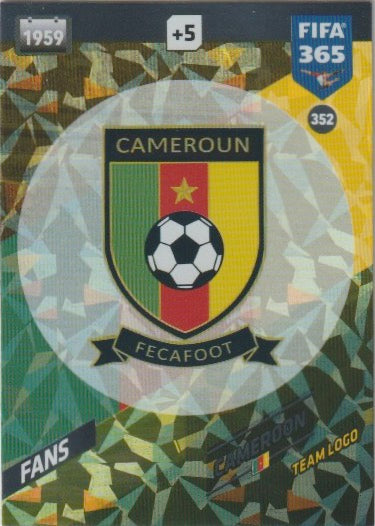 Soccer 2018 Panini FIFA 365 Adrenalyn XL - No 352 - Team Logo Cameroon