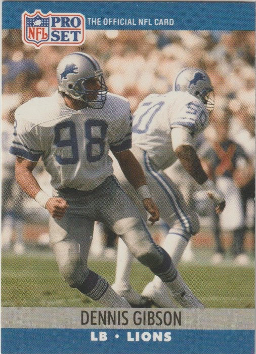 NFL 1990 ProSet - No 495 - Dennis Gibson