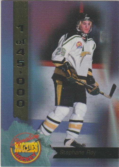 NHL 1995 Signature Rookies - No 8 - Stephane Roy